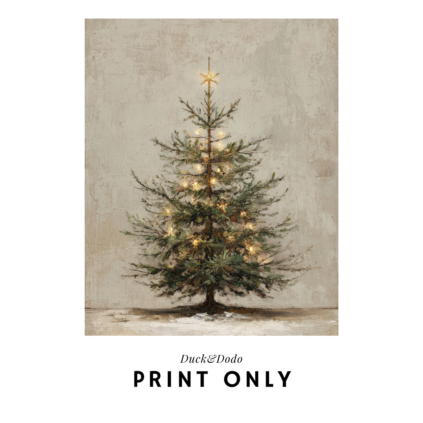 Rustic Christmas Tree Print