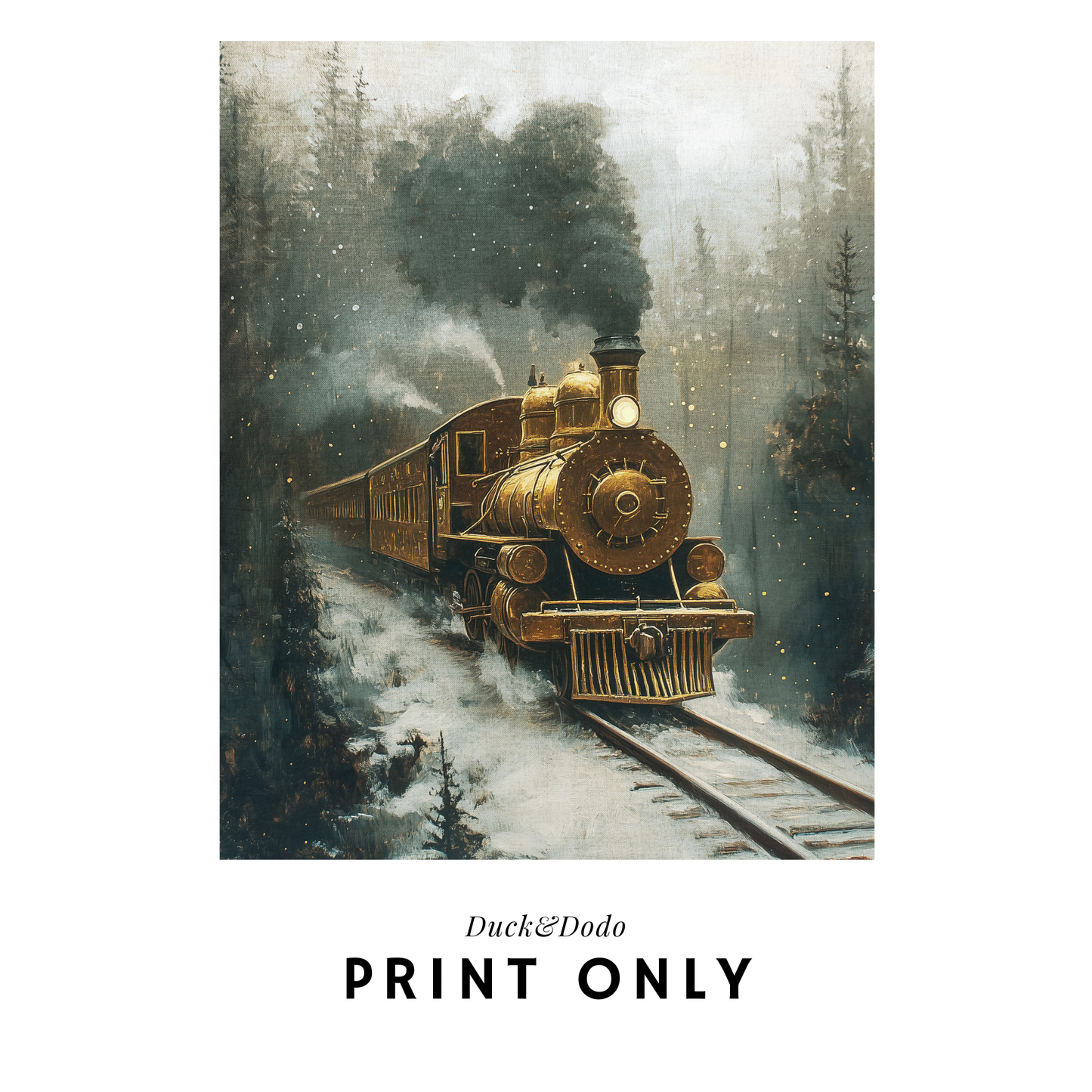 Winter Train Print