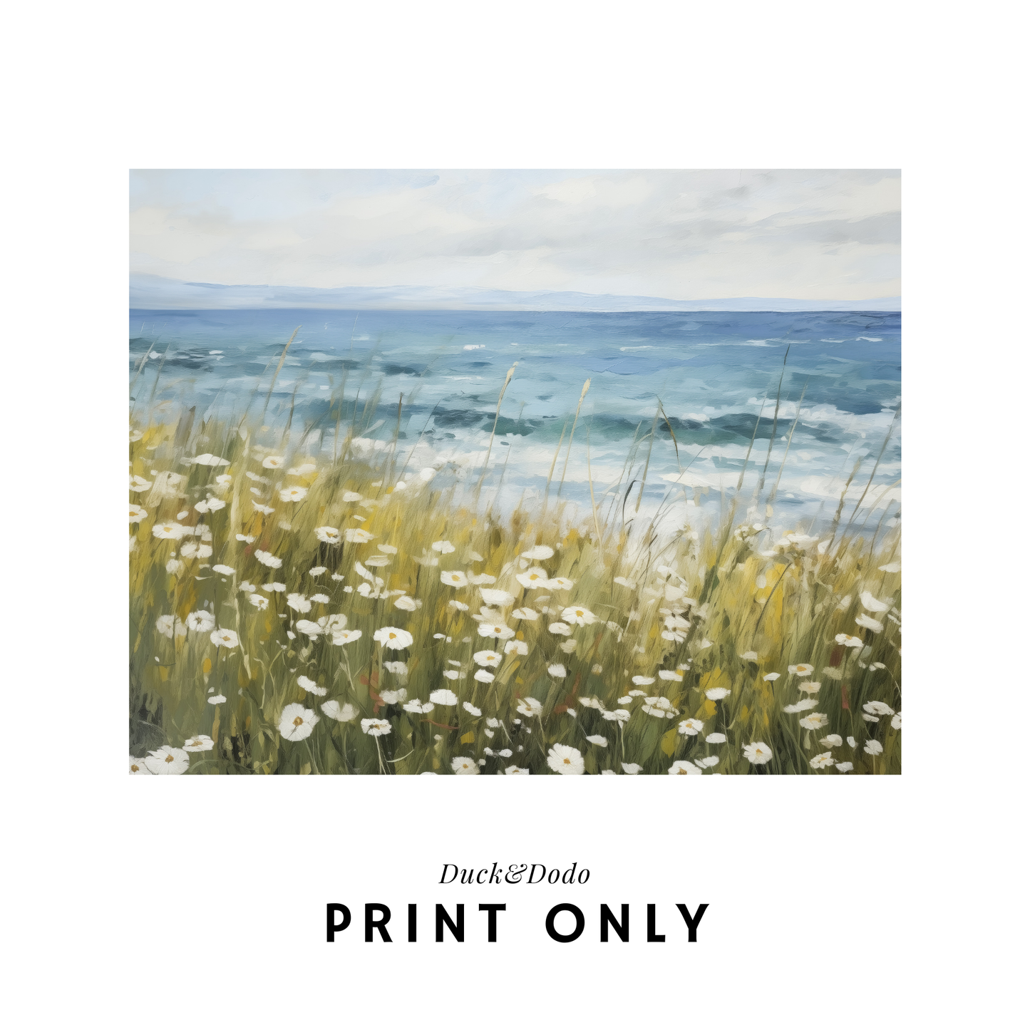 Flower and Seaside Print