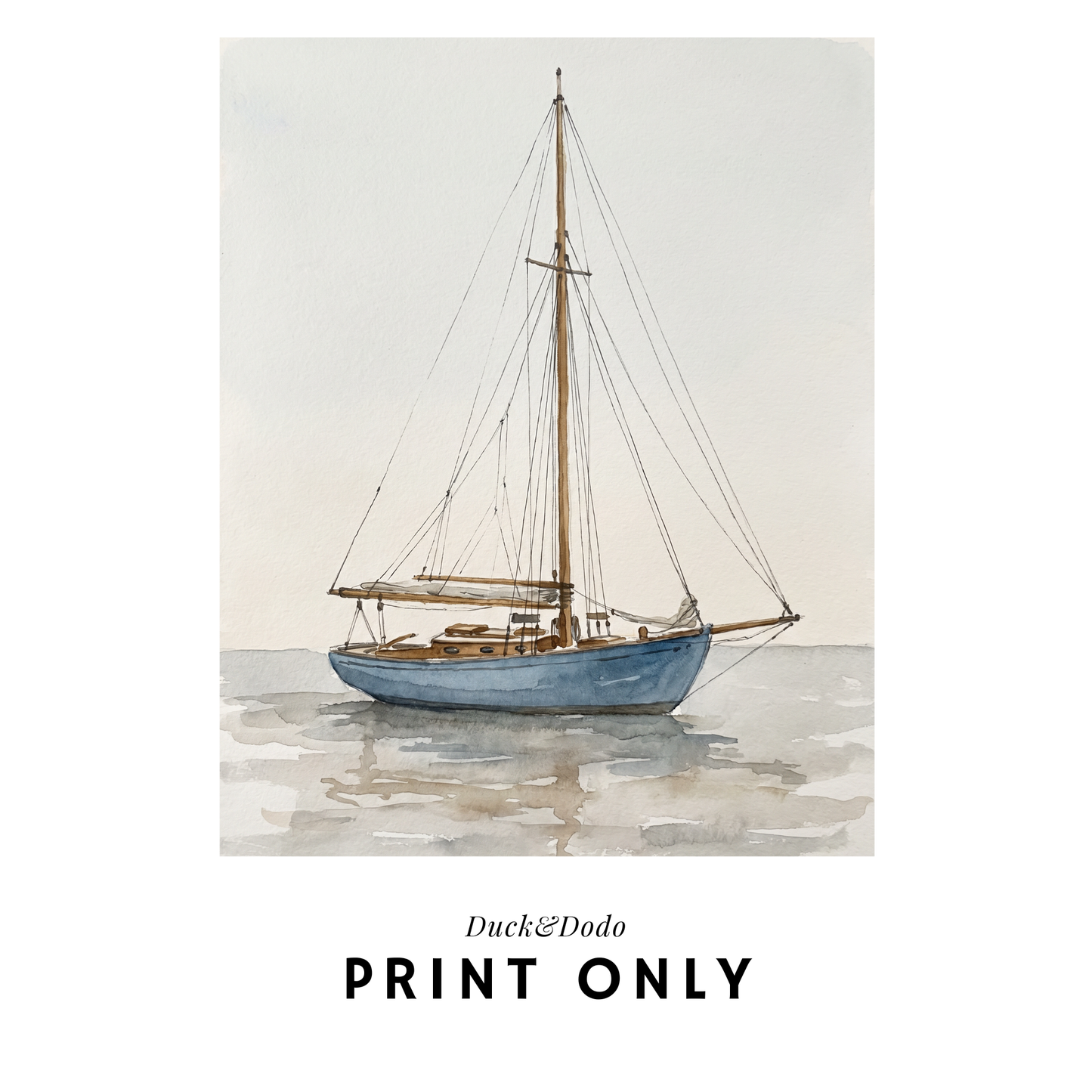 sailboat print