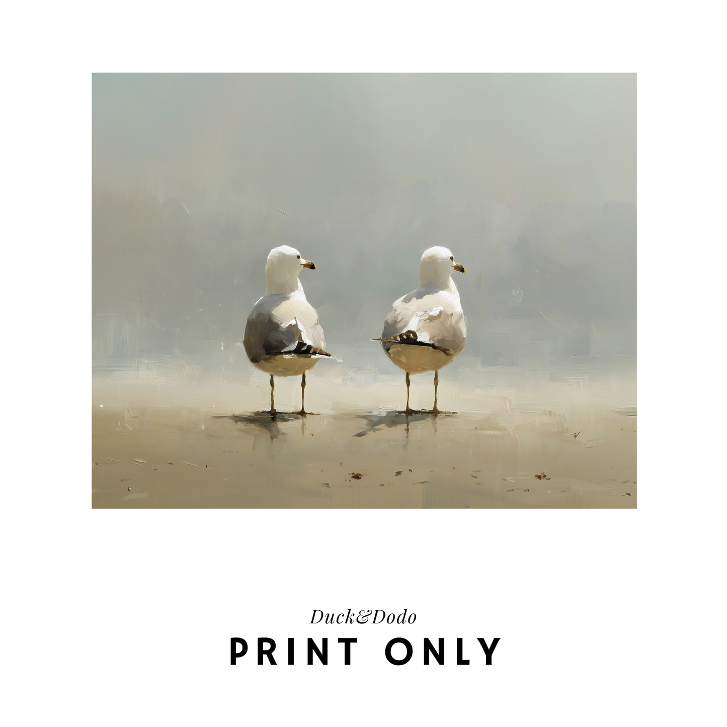 Seaguls on Beach Print