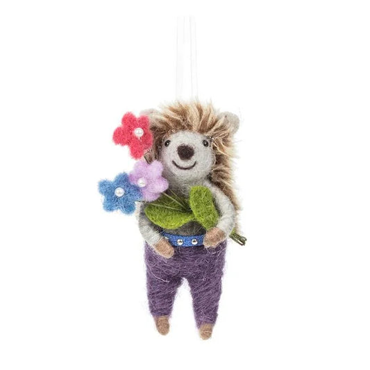 Hedgehog with Flowers