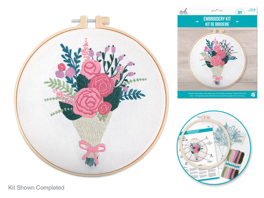 Floral Bouquet - DIY Embroidery Cross-Stitch Kit