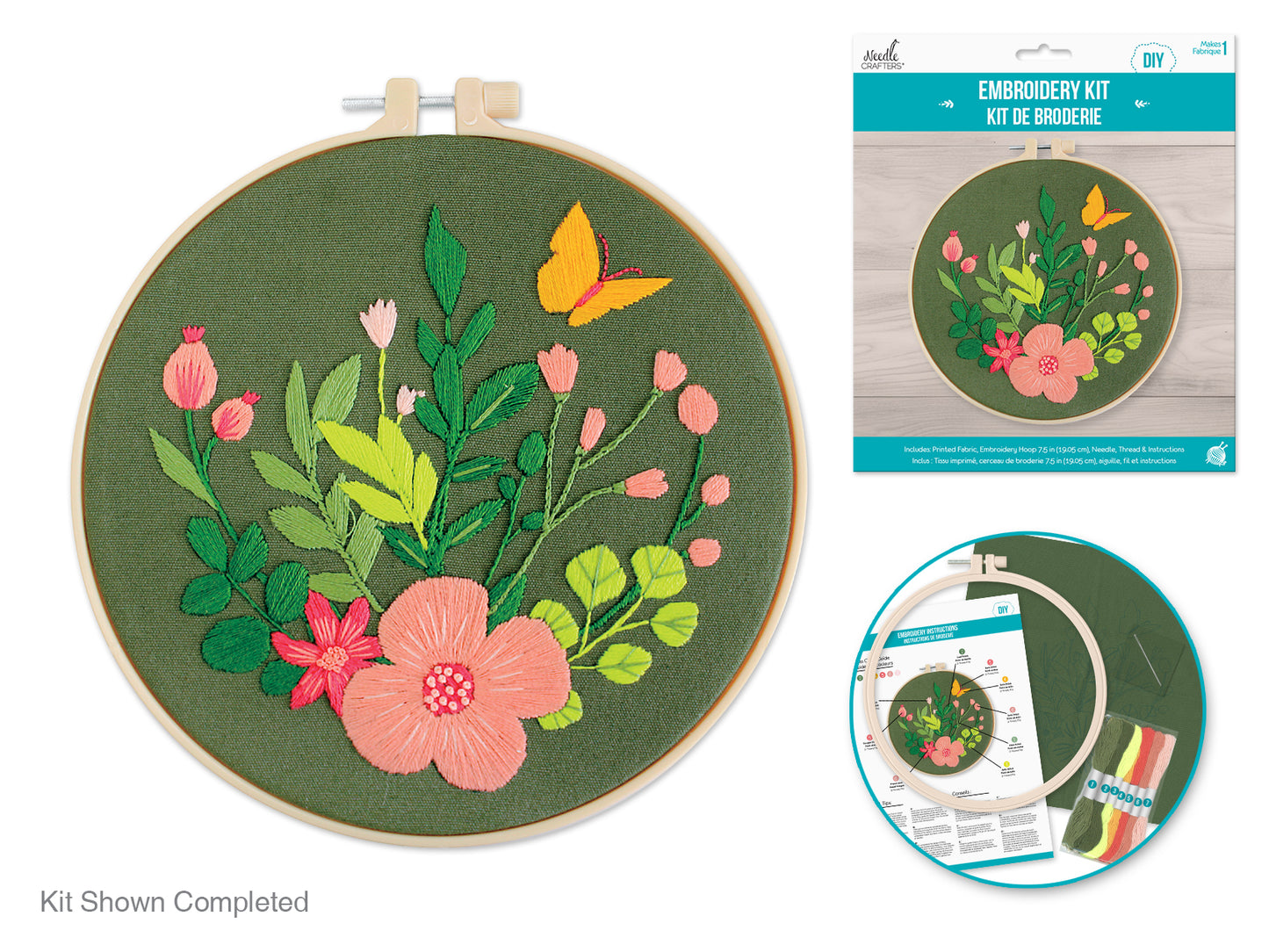 Butterfly Garden - DIY Embroidery Cross-Stitch Kit