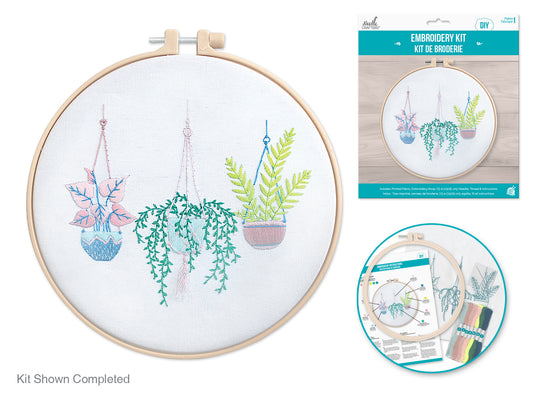 Succulents - DIY Embroidery Cross-Stitch Kit