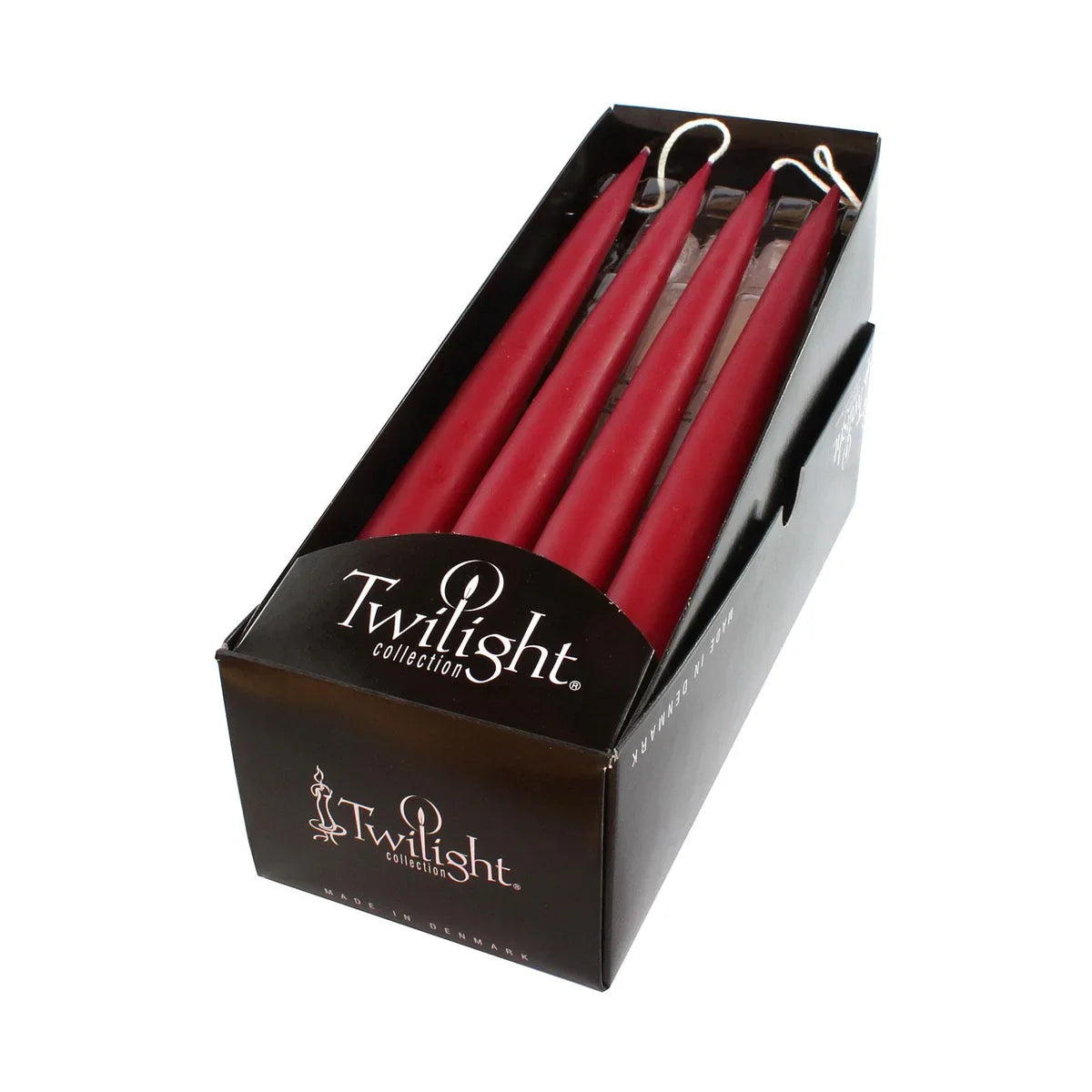 10" Taper set of 2  - light burgandy