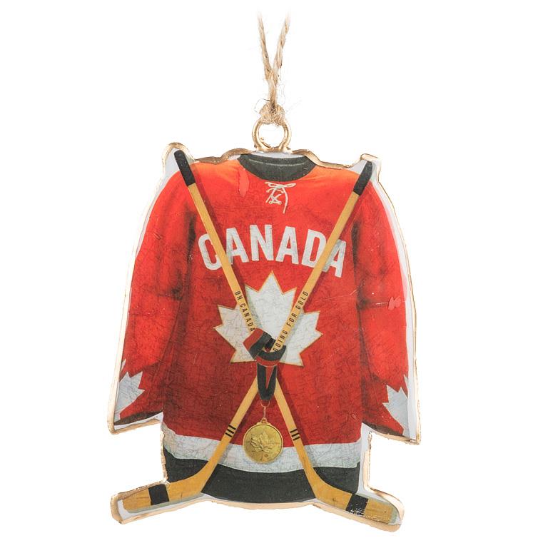 Canada Hockey Jersey Ornament-Red
