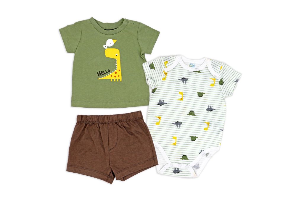 3 Piece Dino Short Set