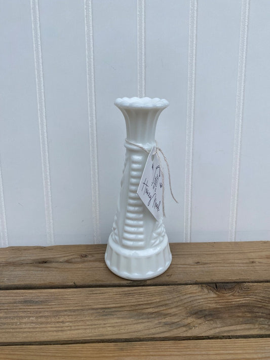 Small Milk Glass Vase 2