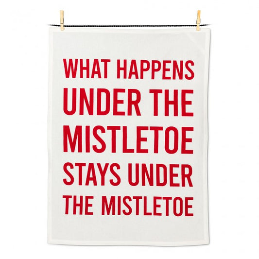 Cheeky Mistletoe Tea Towel