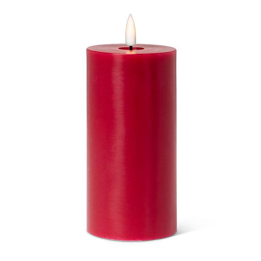 LED Pillar Candle - Red - 6"