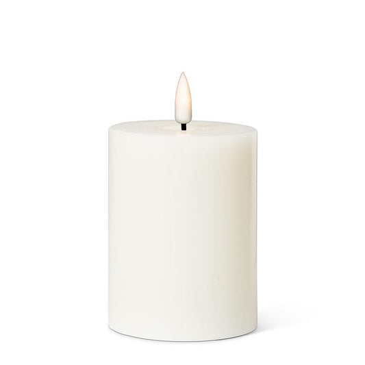 LED Pillar Candle 4" white