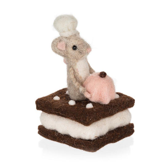 Mouse w/Fancy Dessert-5"