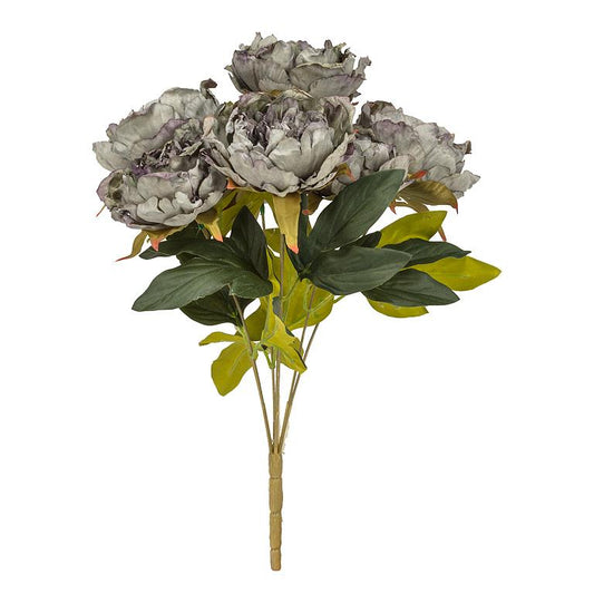 Grey Open Peony Bouquet