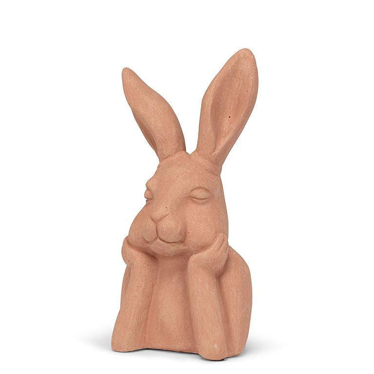 Small Pondering Rabbit-Terracotta