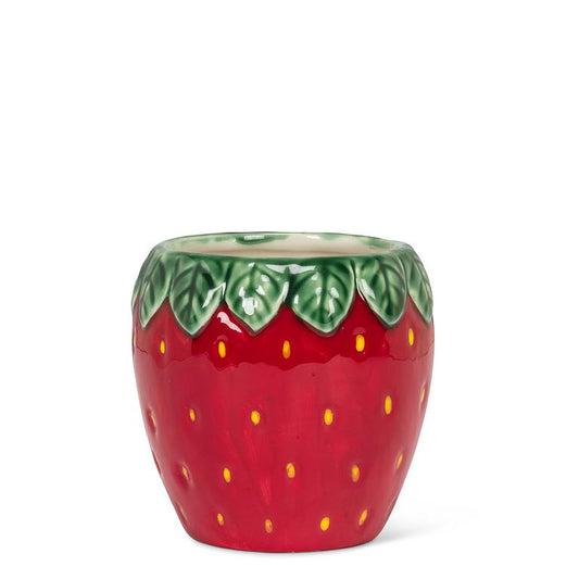 Strawberry & Leaf Sm Planter