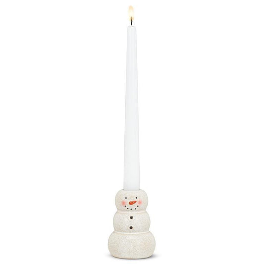 Small Happy Snowman Taper Holder
