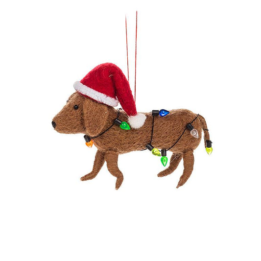 Dachshund w/Lights Ornament