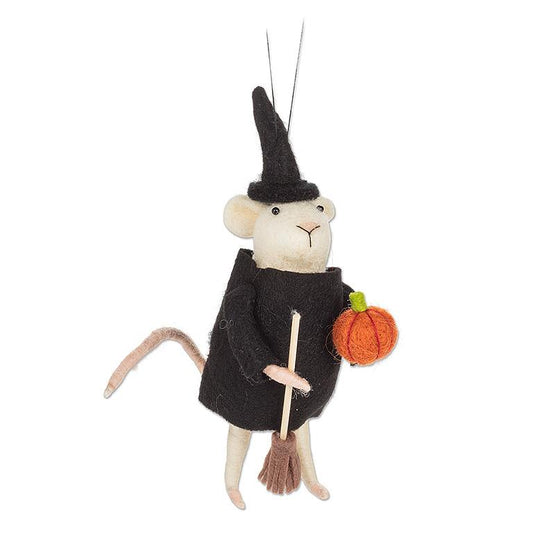 Witch Mouse w/Pumpkin