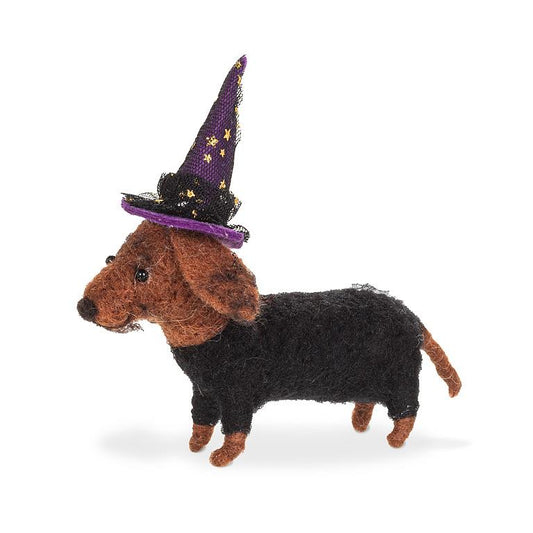 Dachshund w/Witch Hat