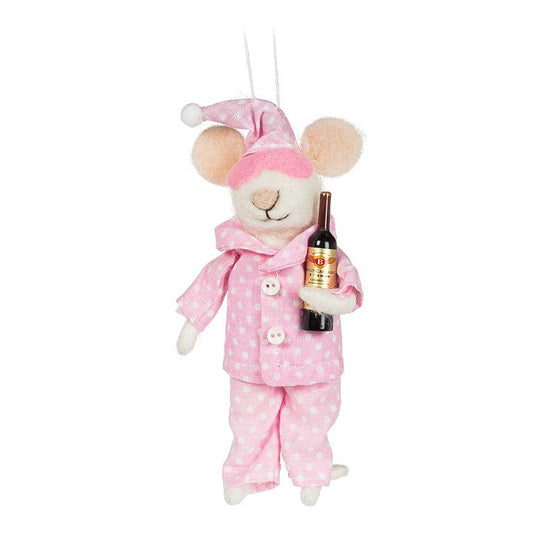 Pajama Mouse w/Wine