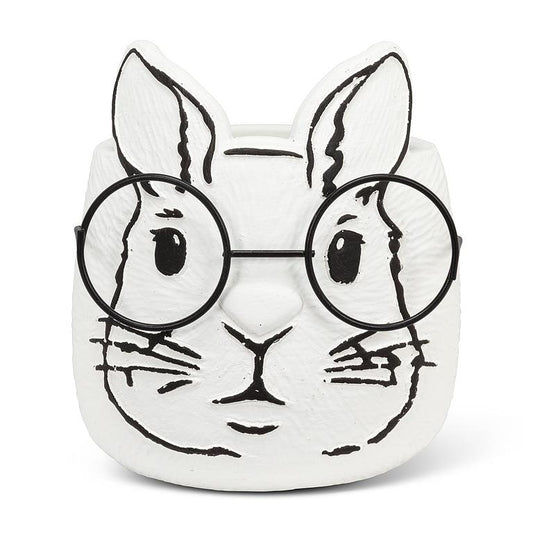 Bunny Planter w/Glasses
