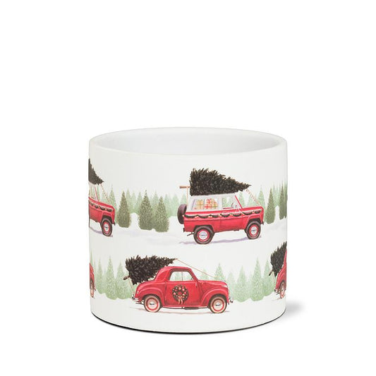 Small Car and Truck with Trees Planter