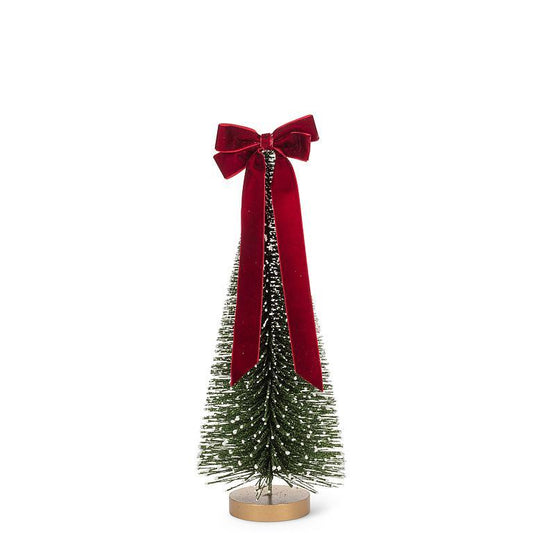 Small Glitter Tree with Velvet Bow
