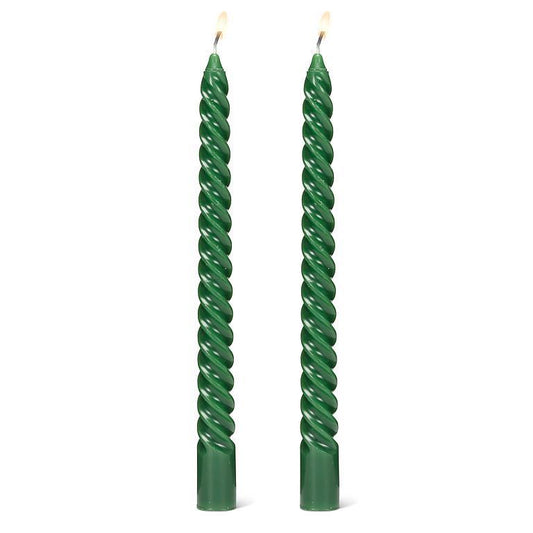 Spiral Taper Candle - Hunter