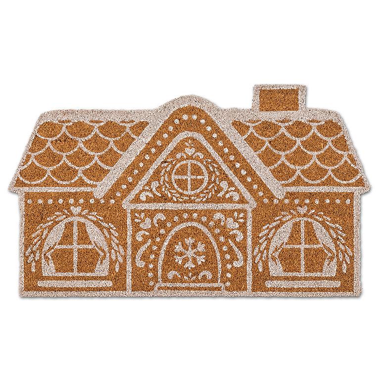 Gingerbread House Shaped Doormat