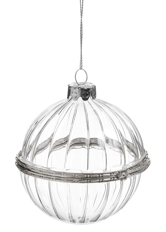 opening glass ornament round