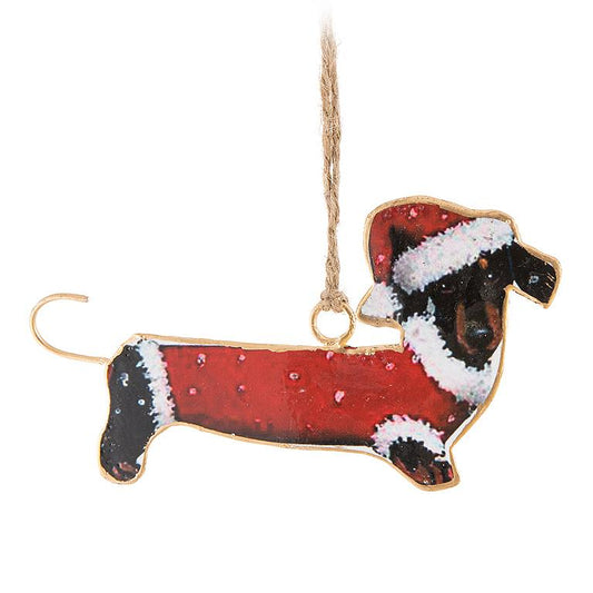 Festive Dachshund Ornament