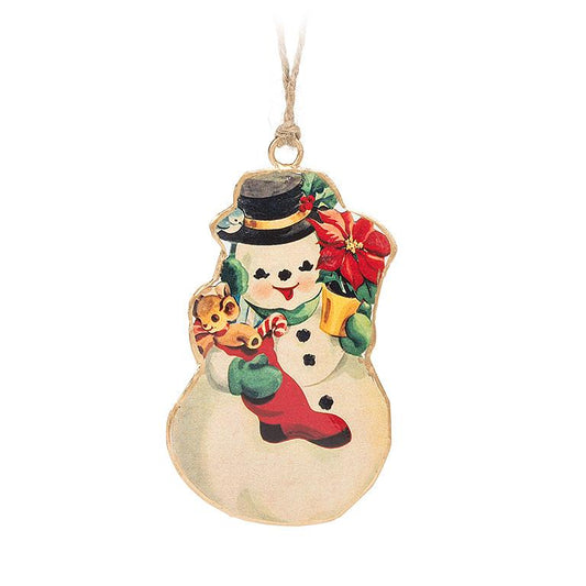 Retro Snowman Ornament