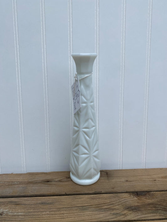 Tall Milk Glass Vase 1