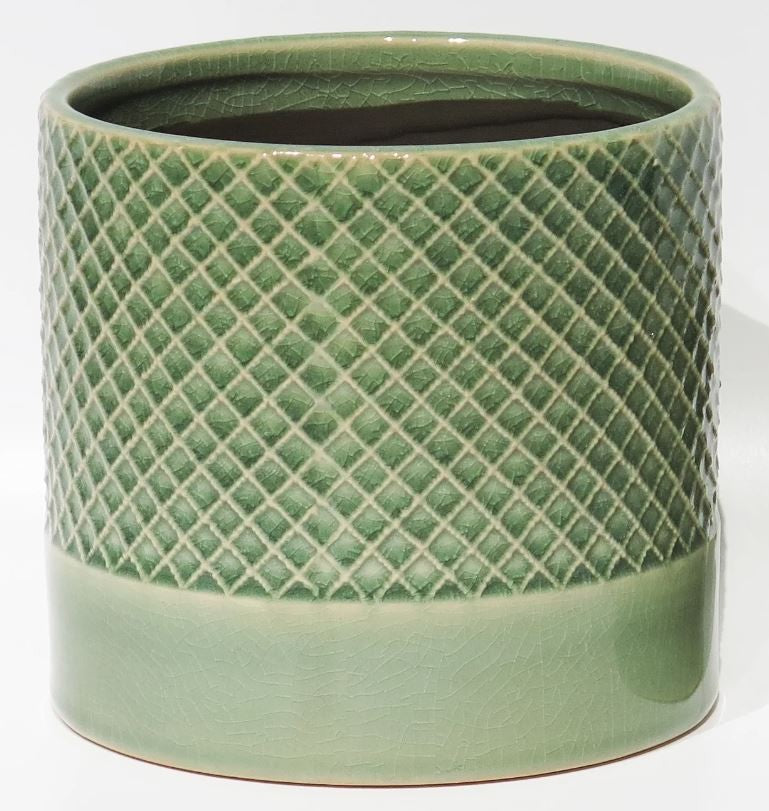 Green Grid Pot