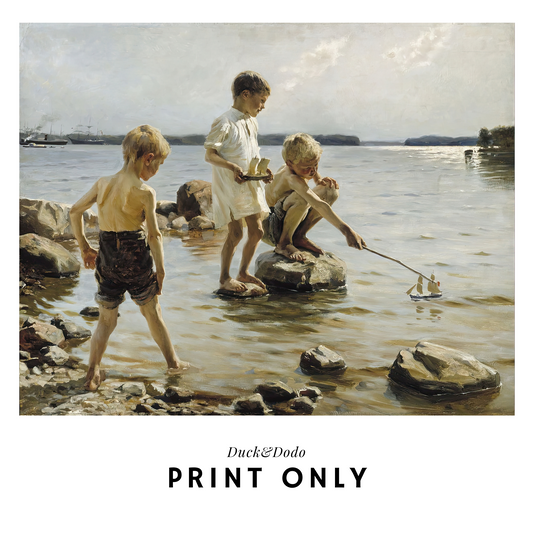 Boys at the water Print