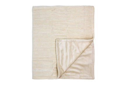 2 Layer Knit/Mink Blanket: Oatmeal Heather