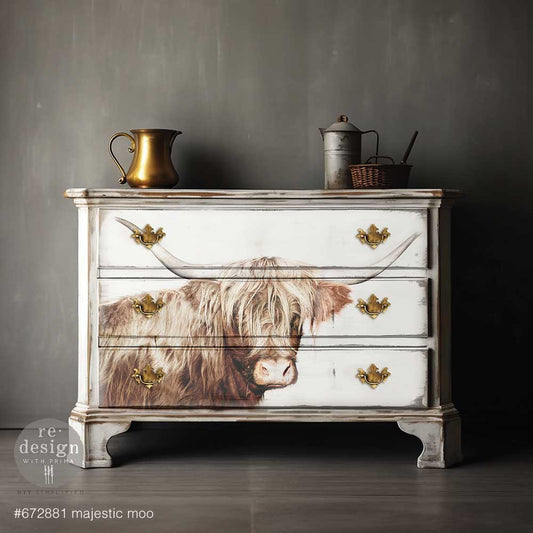 Decoupage Fibre- Majestic Moo