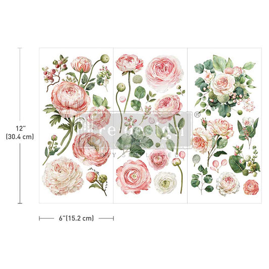 Blushing Blooms Mini Transfers