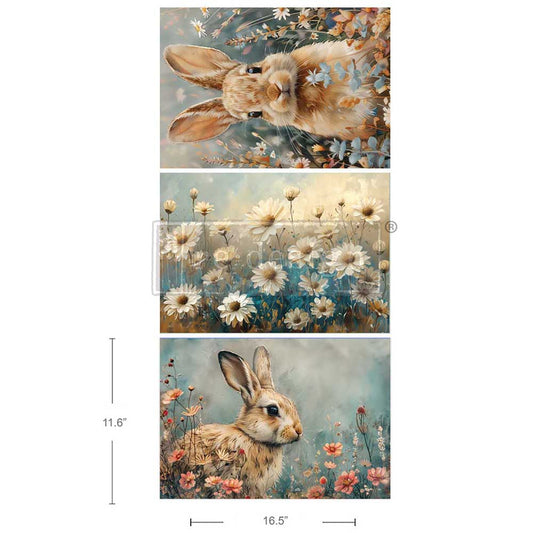 Decoupage set - Garden Bunny Tales