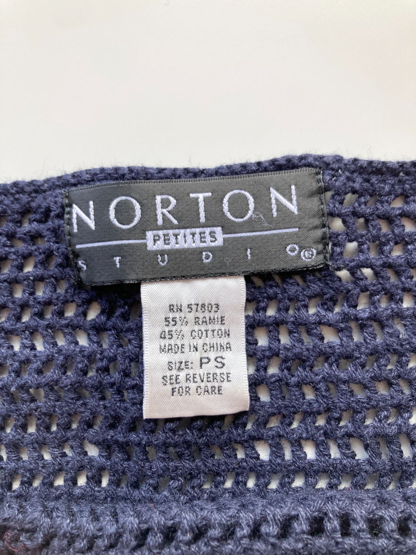 Vintage NORTON STUDIO Crochet USA Flag Sweater - 7