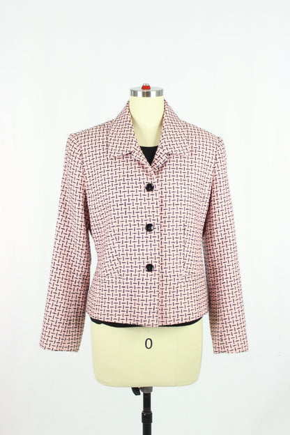 Vintage CLEO Pink Tweed Jacket, Size 10P - 1