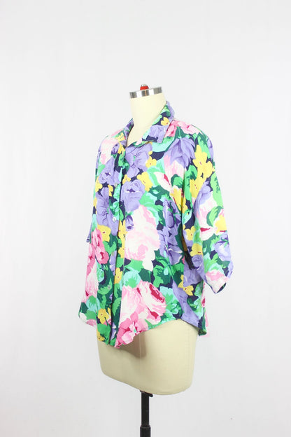 Vintage 90's FEMME UNIQUE Floral Blouse - 4