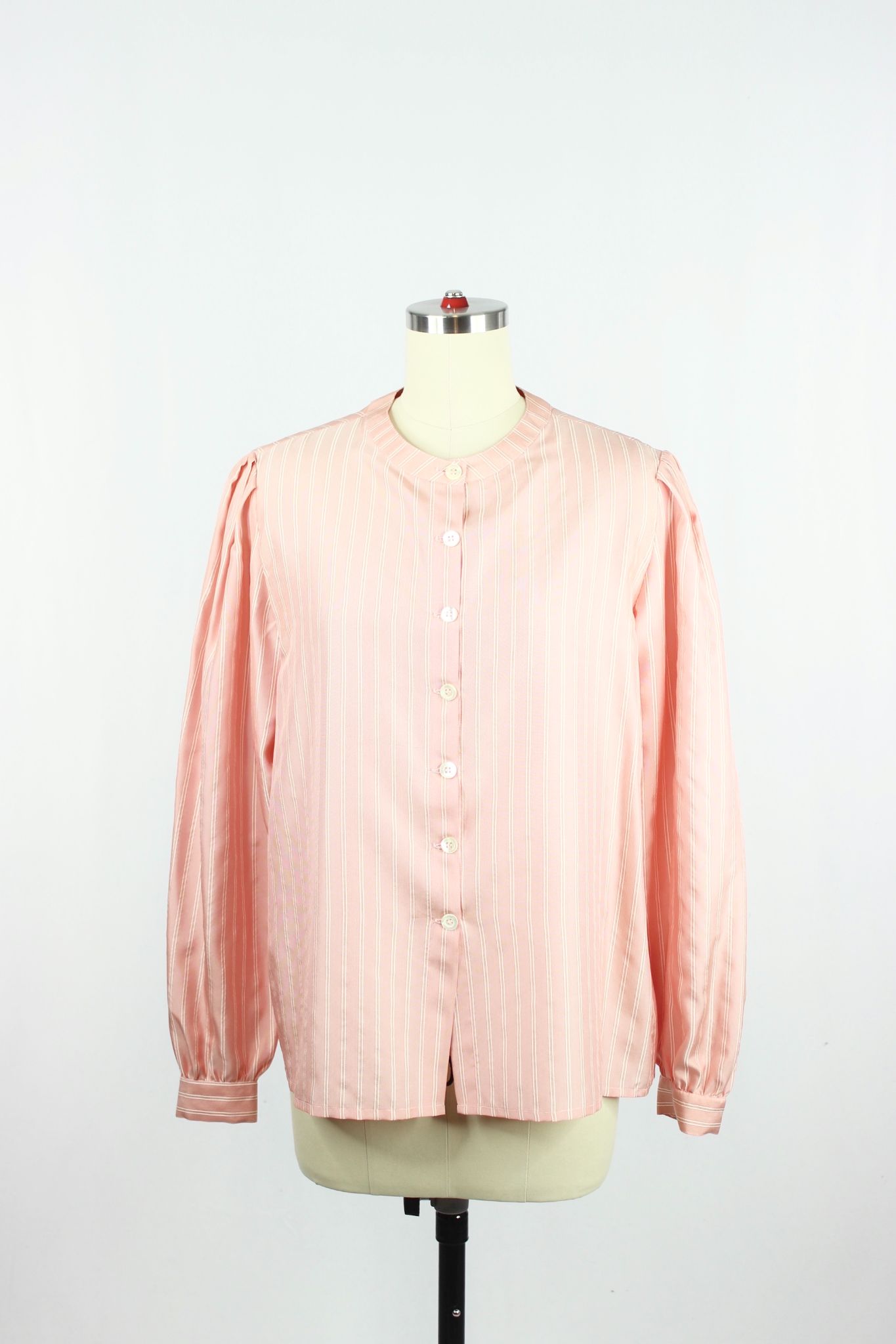 Vintage ALBERTO ASPESI Pink Silk Blouse, Size L - 1