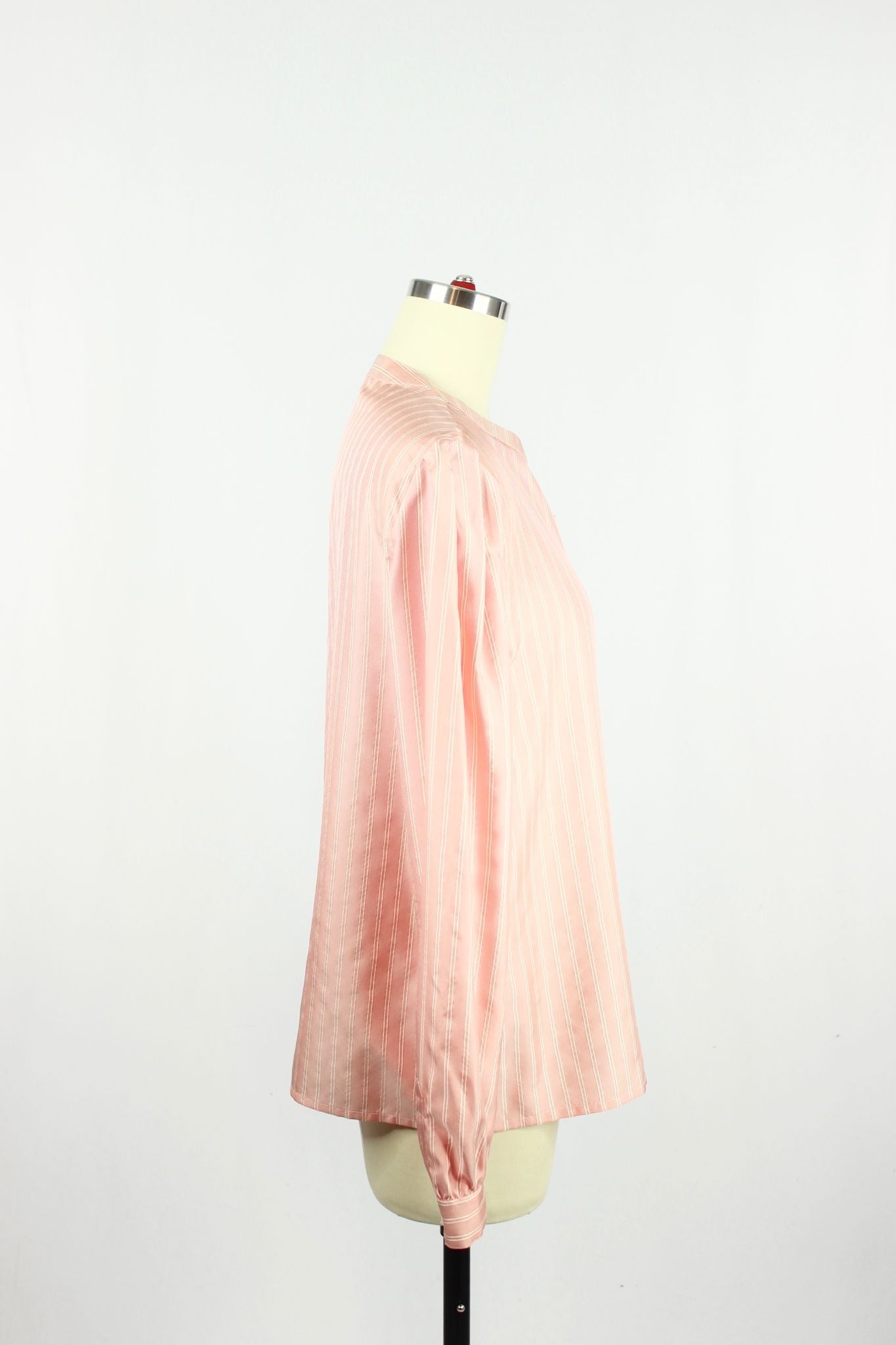 Vintage ALBERTO ASPESI Pink Silk Blouse, Size L - 2