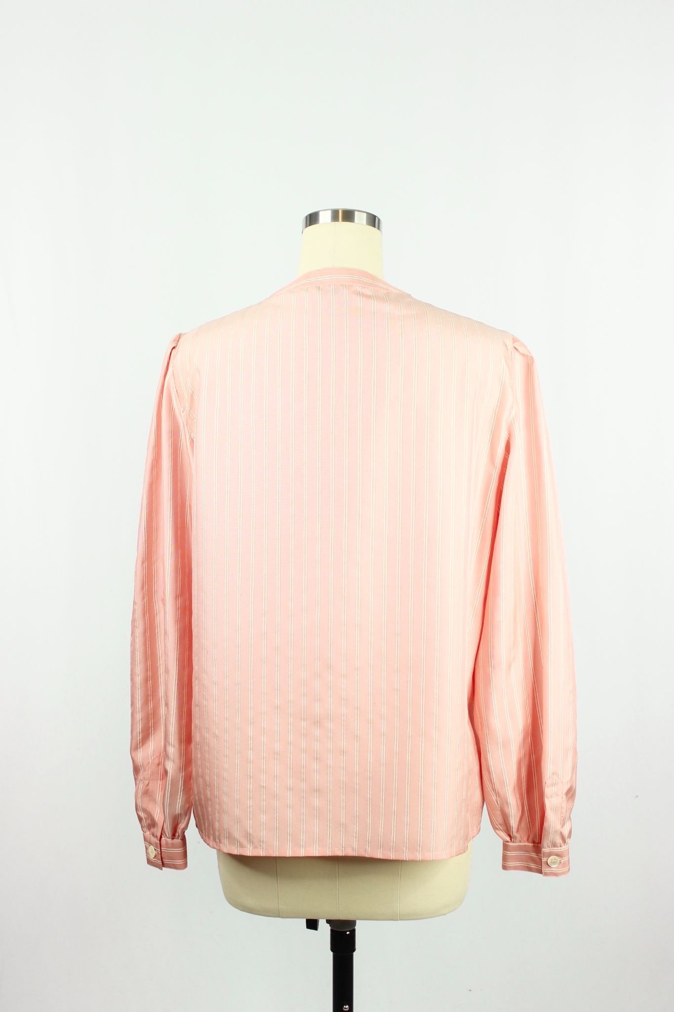 Vintage ALBERTO ASPESI Pink Silk Blouse, Size L - 3