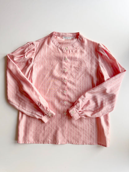 Vintage ALBERTO ASPESI Pink Silk Blouse, Size L - 4