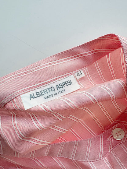 Vintage ALBERTO ASPESI Pink Silk Blouse, Size L - 7