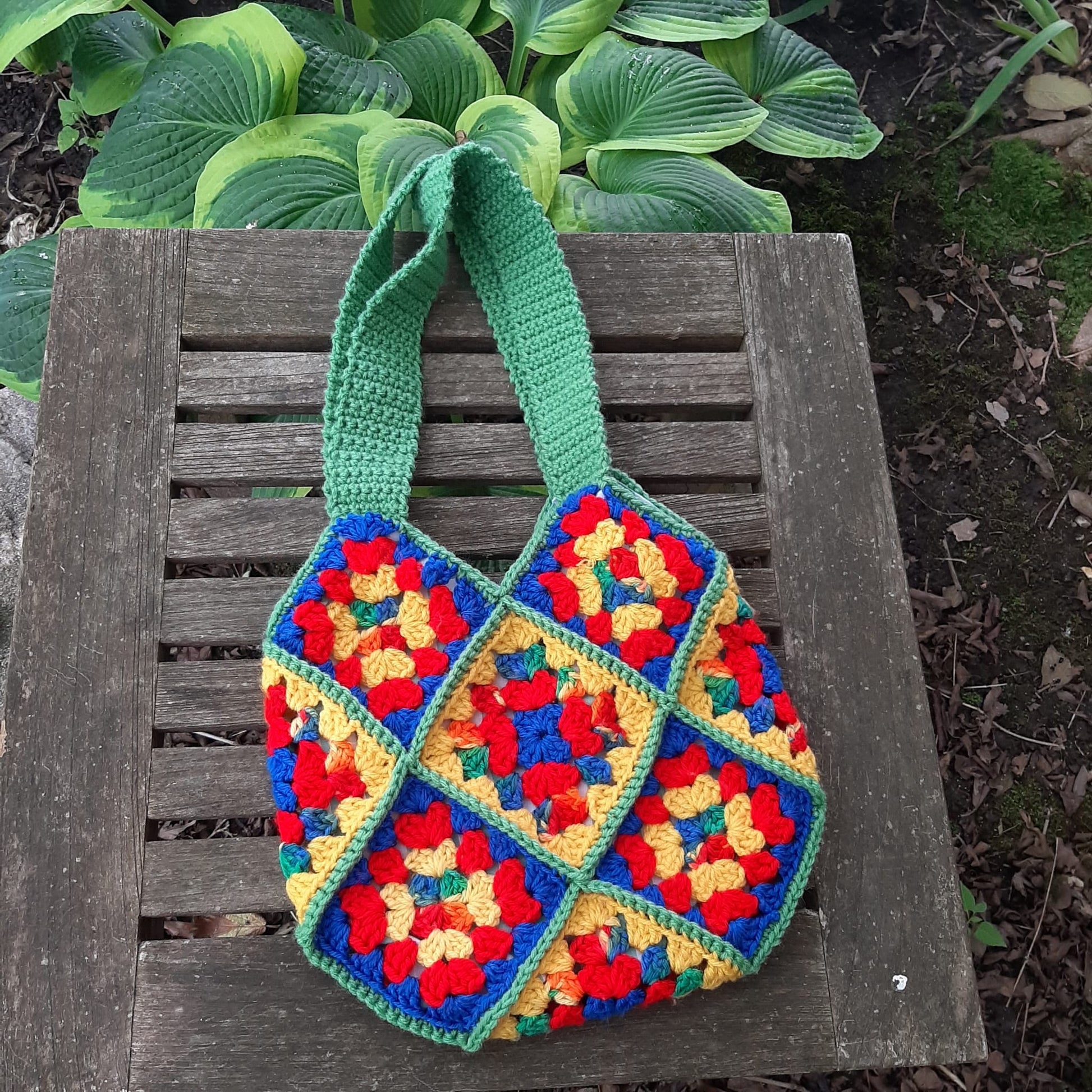 Vintage Granny Square Tote - 2