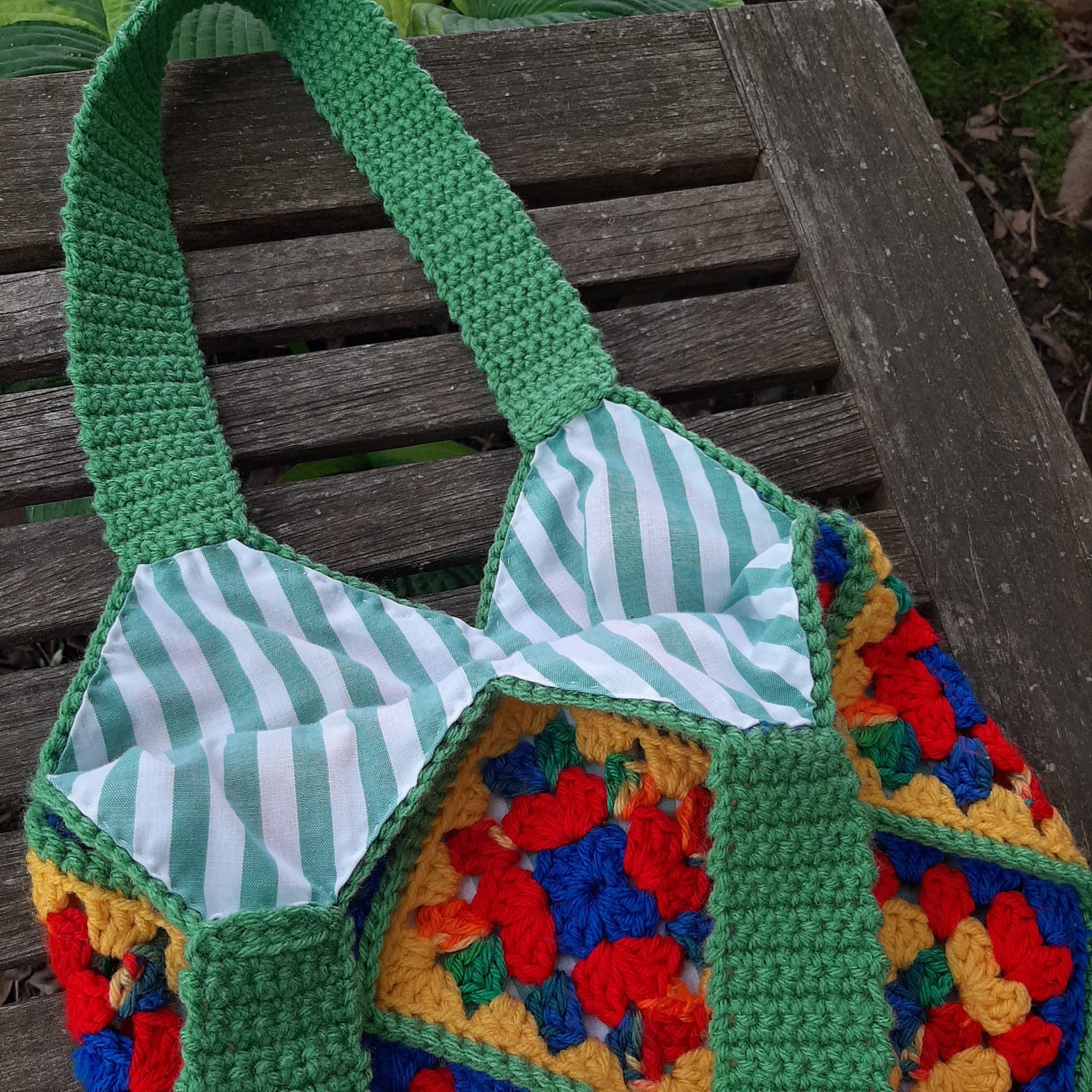 Vintage Granny Square Tote - 4